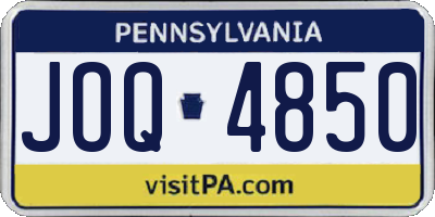 PA license plate JOQ4850