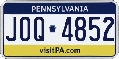 PA license plate JOQ4852