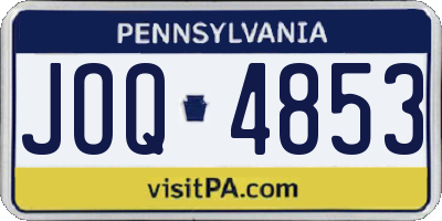 PA license plate JOQ4853
