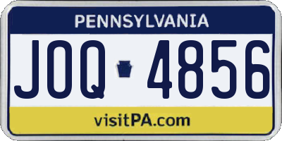 PA license plate JOQ4856