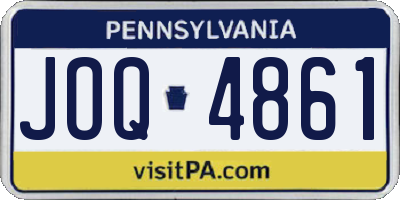 PA license plate JOQ4861