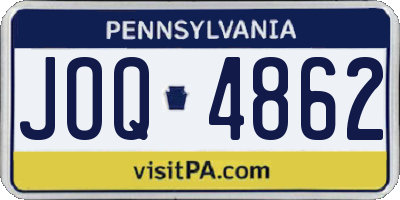 PA license plate JOQ4862