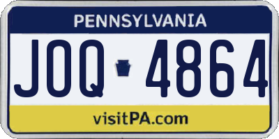 PA license plate JOQ4864