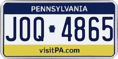PA license plate JOQ4865