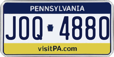 PA license plate JOQ4880