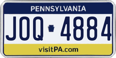 PA license plate JOQ4884