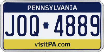 PA license plate JOQ4889