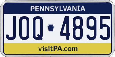 PA license plate JOQ4895