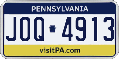 PA license plate JOQ4913