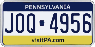 PA license plate JOQ4956