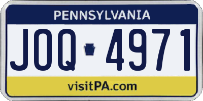 PA license plate JOQ4971