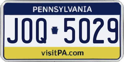 PA license plate JOQ5029
