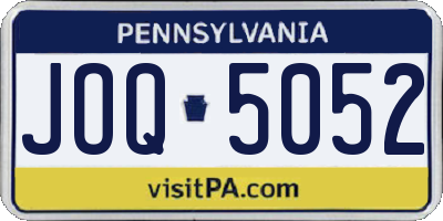 PA license plate JOQ5052