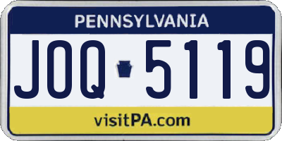 PA license plate JOQ5119