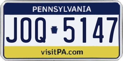 PA license plate JOQ5147