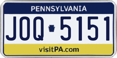 PA license plate JOQ5151