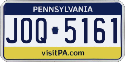 PA license plate JOQ5161
