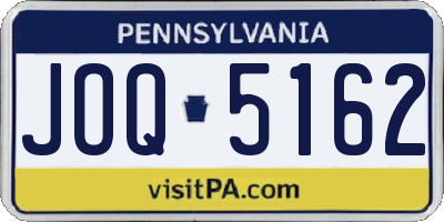 PA license plate JOQ5162