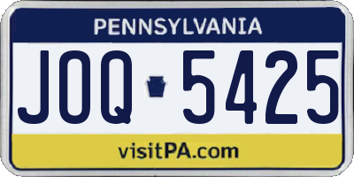 PA license plate JOQ5425