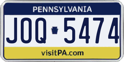 PA license plate JOQ5474