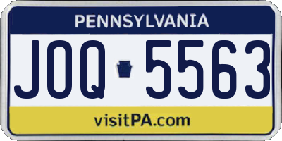 PA license plate JOQ5563