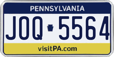 PA license plate JOQ5564
