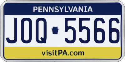 PA license plate JOQ5566