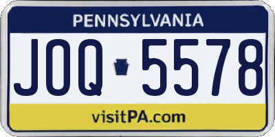 PA license plate JOQ5578