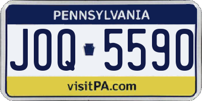 PA license plate JOQ5590