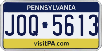 PA license plate JOQ5613