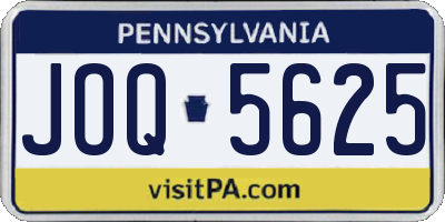 PA license plate JOQ5625