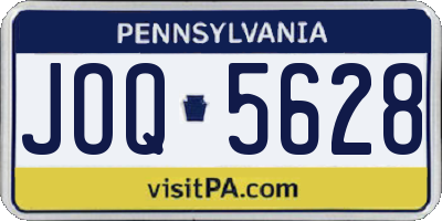 PA license plate JOQ5628
