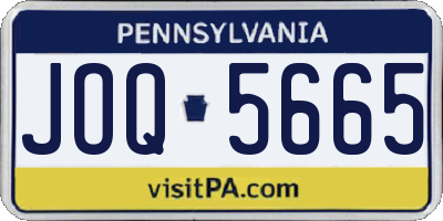 PA license plate JOQ5665