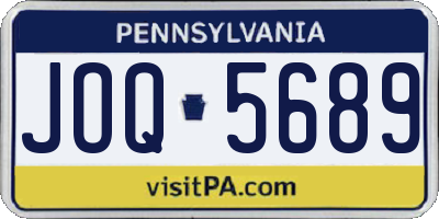 PA license plate JOQ5689