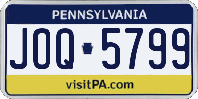 PA license plate JOQ5799
