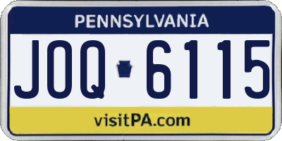 PA license plate JOQ6115