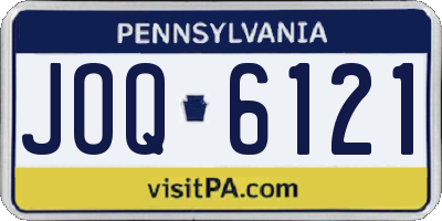 PA license plate JOQ6121