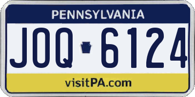 PA license plate JOQ6124