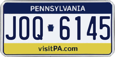 PA license plate JOQ6145