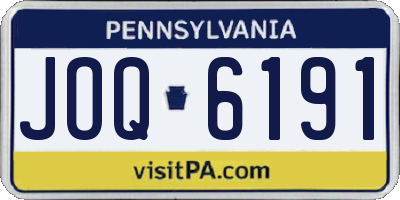 PA license plate JOQ6191