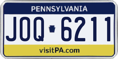 PA license plate JOQ6211