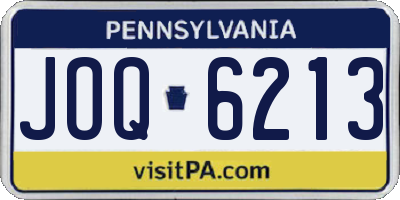 PA license plate JOQ6213