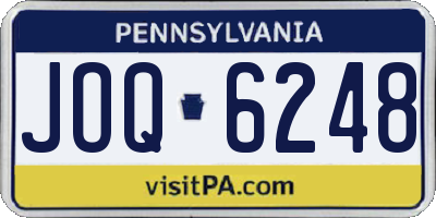 PA license plate JOQ6248