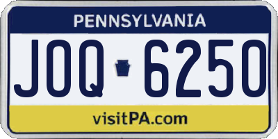 PA license plate JOQ6250