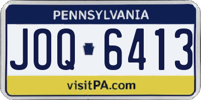 PA license plate JOQ6413