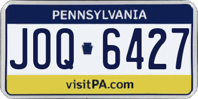 PA license plate JOQ6427