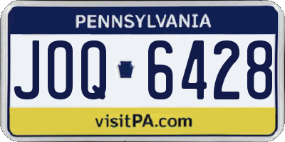 PA license plate JOQ6428