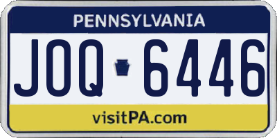 PA license plate JOQ6446