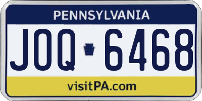 PA license plate JOQ6468