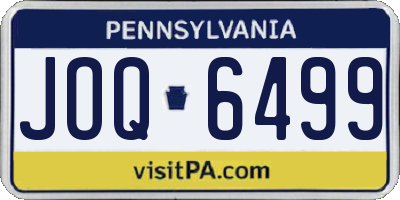 PA license plate JOQ6499